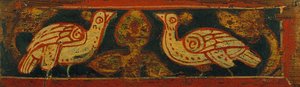 Ceiling Panel with Peacocks and Plant Motifs